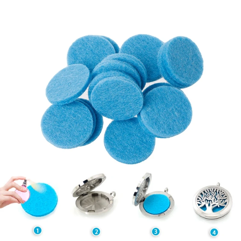 30mm Round Refill Pads for Car Aromatherapy Essential Oil Diffuser