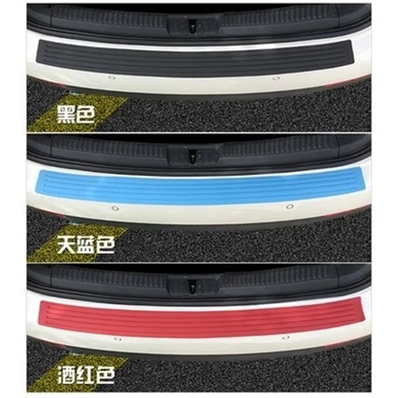rubber-car-Rear-Bumper-Protector-Sill-Trunk-Tread-Plate-Trim-For-Zotye-T600-2014-2015-2016