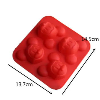 

4 Mickey Head Cartoon Mickey Mouse Mould DIY Food Silicone Mould Silicone Mousse B095