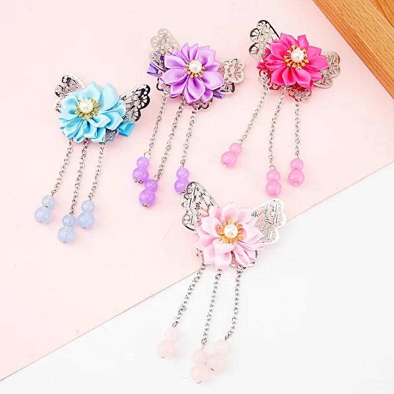 

Cute Hair Accessories Baby Girl Floral Tassel Design Headband Fashion Toddler Hair Pin Hair Accessories