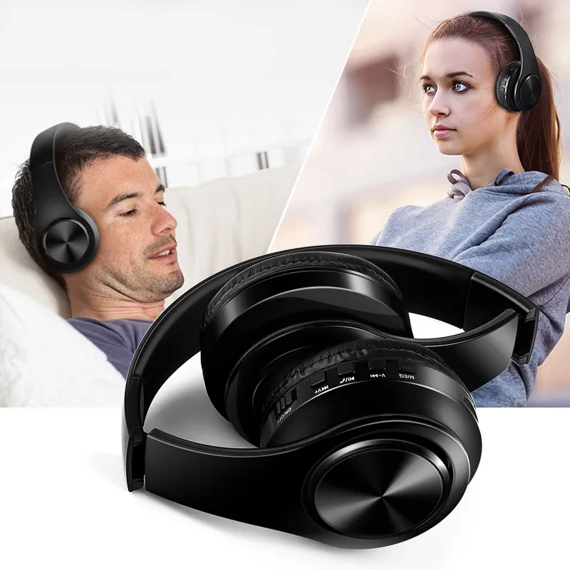 Adjustable Over Ear Bluetooth Headphone Hi Fi Stereo Wireless Earphone Handsfree Headset with Mic for iPhone x 8 7 xs for Xiaomi