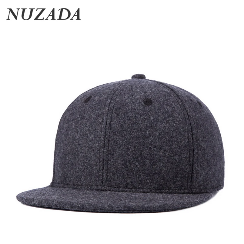 

Brands NUZADA Men Women Baseball Caps Snapback Bone Hip Hop Sports Hats Wool woolen Quality Process Simple Baseball Cap jt-138
