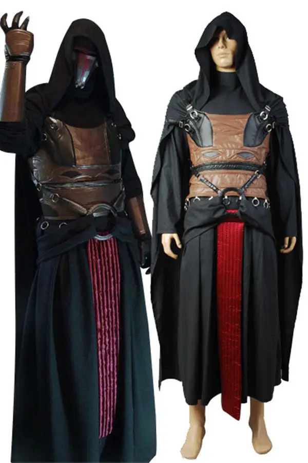 

2017 newest Star Wars Darth Revan Black Outfit Cape Cloak Cosplay Costume