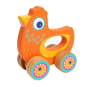 

Hand grab wooden cart baby walking walker baby toy cute animal hand stroller