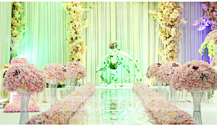 Flone 35cm Artificial Rose Peony Hydrangea Flower Ball Fake Flower Ball Simulation Silk Flower Wedding Party Decor Flower Ball (26)