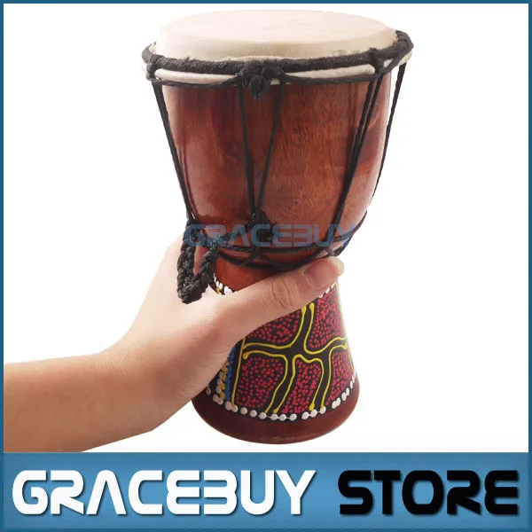 African Djembe 4 Inch Percussion Hand Drum For Sale, Wooden Jambe