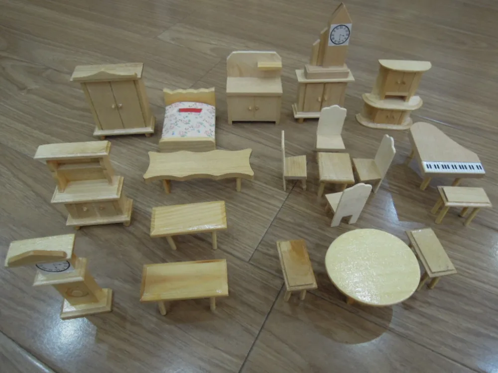 1:24 кукольный домик миниатюрная деревянная мебель игрушка для маленьких девочек 3-6 лет подарок