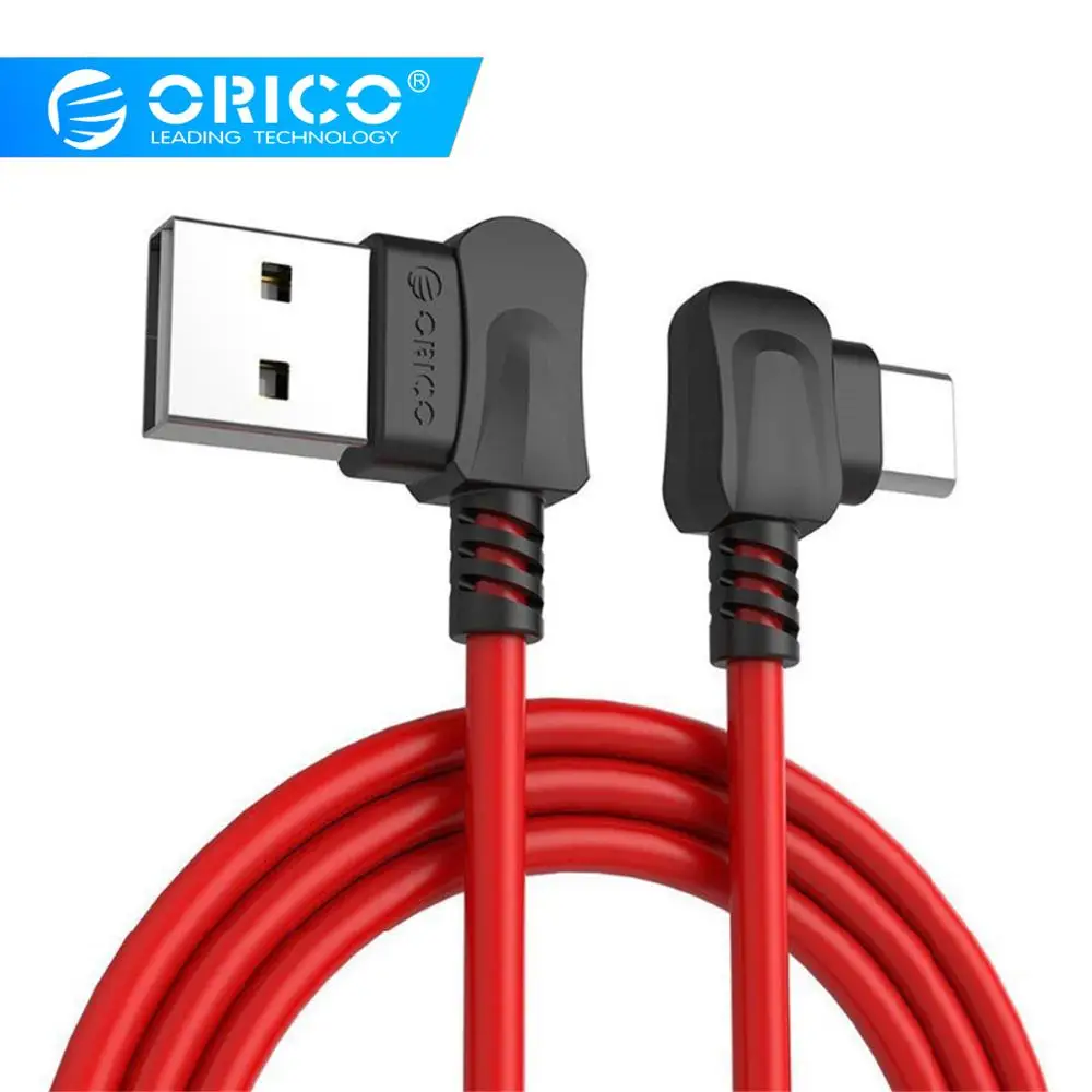 

ORICO Type c Cable Right-angled Bending for USB TYPE C Phones USB Charging Cable For Samsung OnePlus Xiaomi 4C