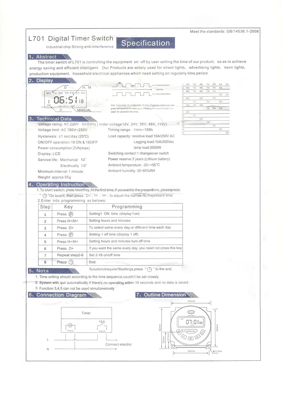 Тип L701 AC 220V 230V 12V 110V 24V 16A контроллер цифрового таймера 7 дней в неделю программируемый таймер счетчик минут