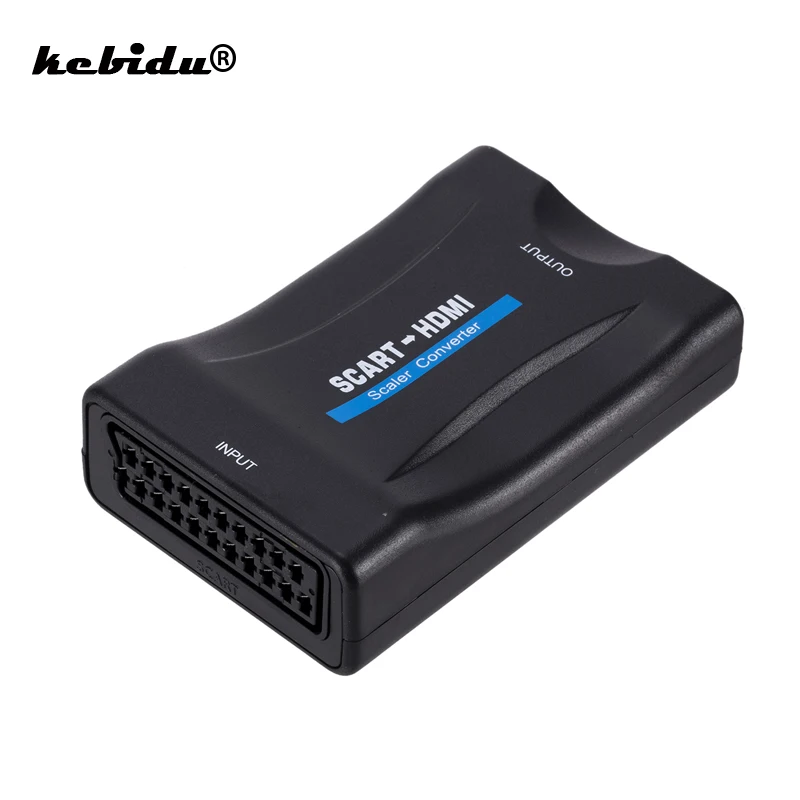 Kebidu горячая Распродажа 1080P Переходник Scart в HDMI аудио видео адаптер SCART для HD TV Sky Box