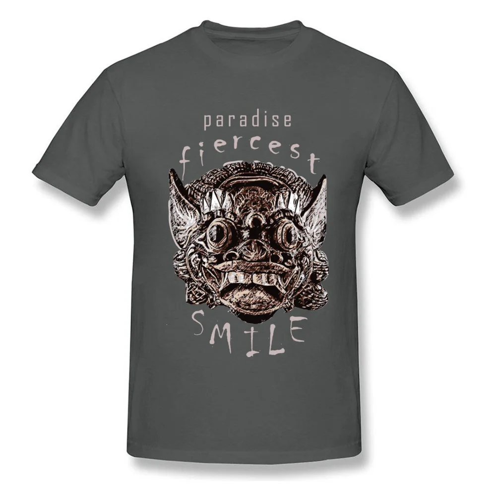 Europe Short Sleeve Tops Shirts Summer/Autumn Round Collar Cotton Men's Tshirts Paradise Smile I Europe Tops & Tees Fitted Paradise Smile I carbon