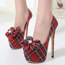 Free shipping spring women’s fashion popular denim bowknot single shoes platform ultra high heel mixed colors high heel shoes