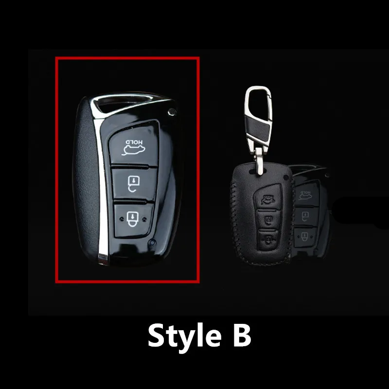 SRXTZM чехол для ключей из натуральной кожи Hyundai I40/I30/IX25/IX35/Tucson/Verna/Solaris/Elantra/Accent/I45/New 1
