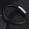 Pulsera de cuero trenzado para hombre, brazalete de estilo chino, Tai Chi Ying Yang, hebilla magnética SP0352 ► Foto 3/6