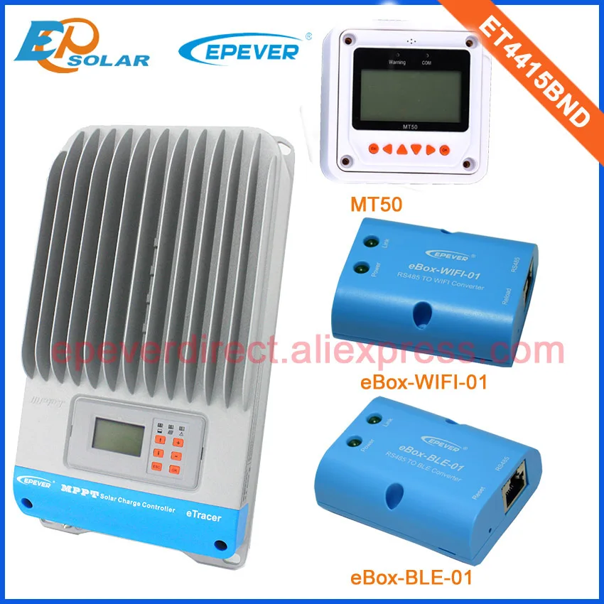 BLE Wifi eBOX 45A mppt 12 вольт PV портативный Солнечный контроллер ET4415BND 45amps MPPT высокая
