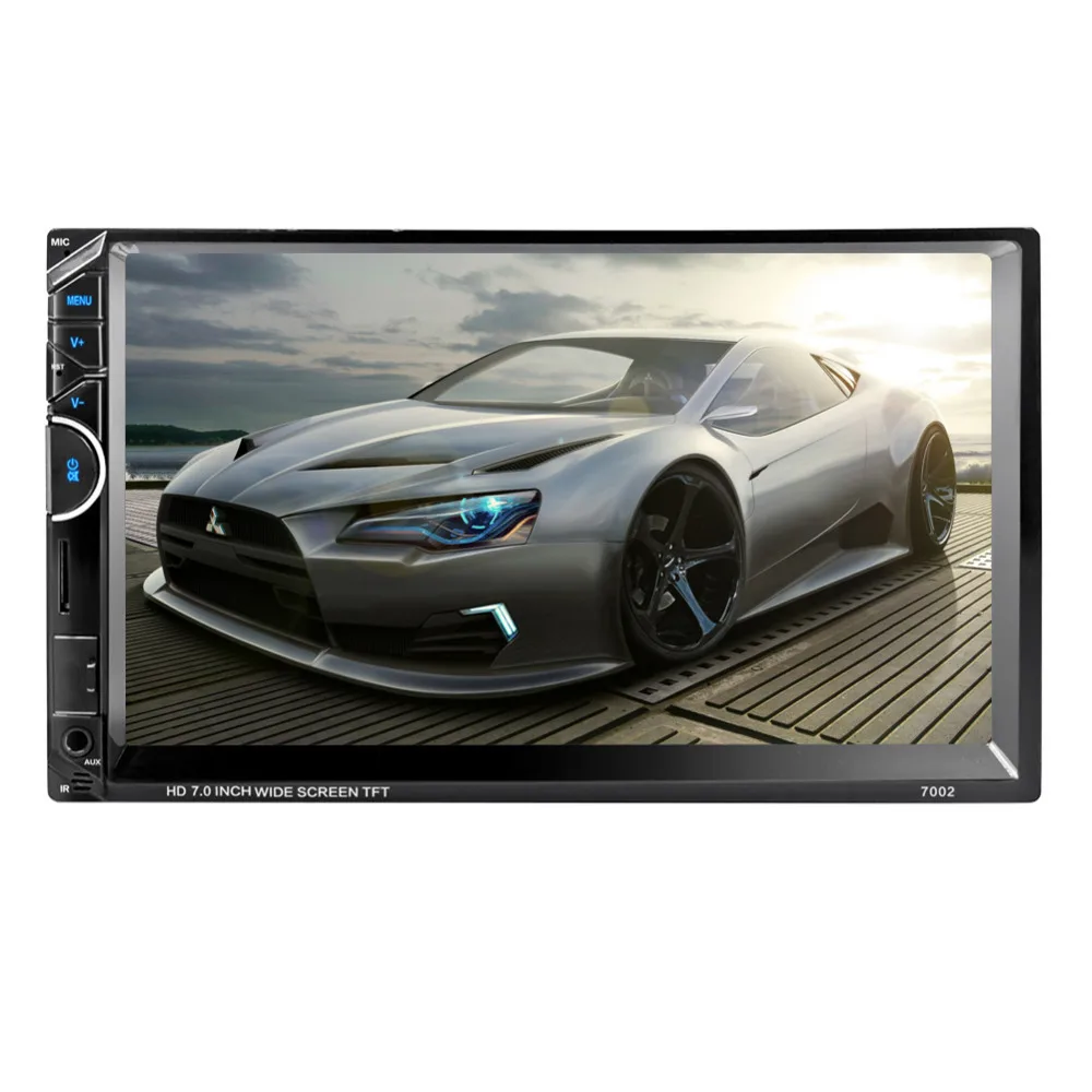 

7Inch 2Din Handsfree Bluetooth Car Stereo Audio MP5 Player without Camera AM/RDS Radio Function Remote Control with SD/MMC 7002