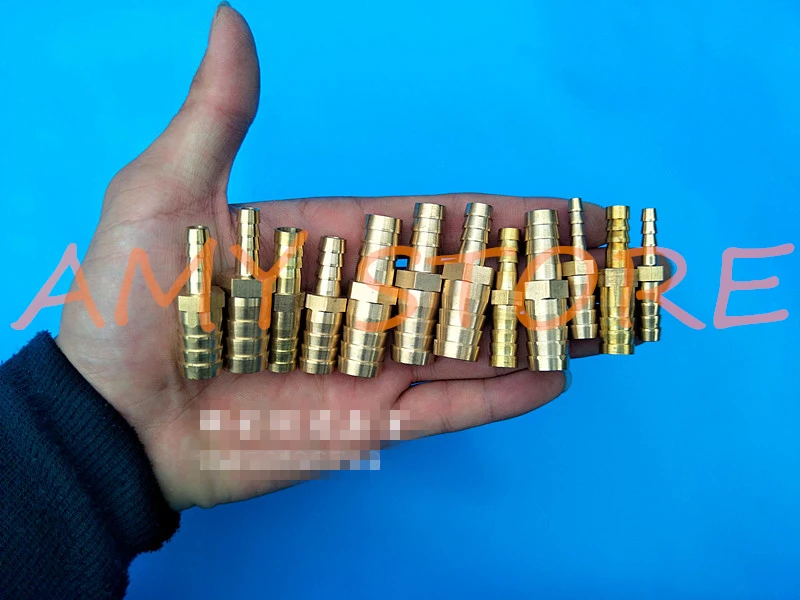 1 шт. 4 5 6 8 10 12 14 16 19 мм шланг с зазубринами х латунный фитинг для труб редуктор