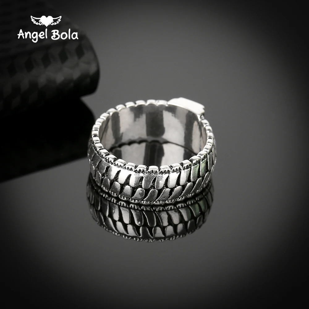 

10pcs/lot Retro Men Jewelry Gothic Chain Buddha Ring Lightning Round New Store Ancient Silver Ring for Male Gift Drop Shipping