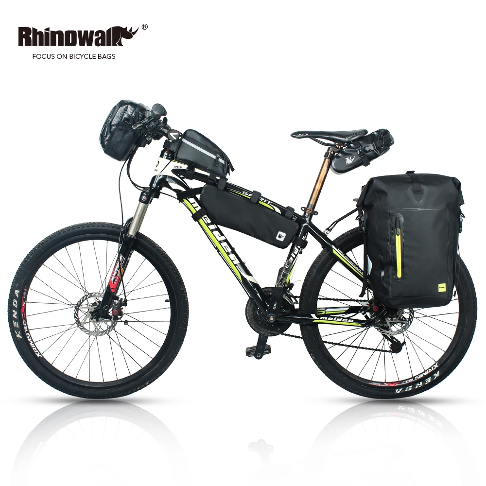

RHINOWALK 5pcs/set MTB Bicycle Panniers Waterproof Bicycle Handlebar Bag Tail Saddle Bags Cycling Bike Packing Rear Rack