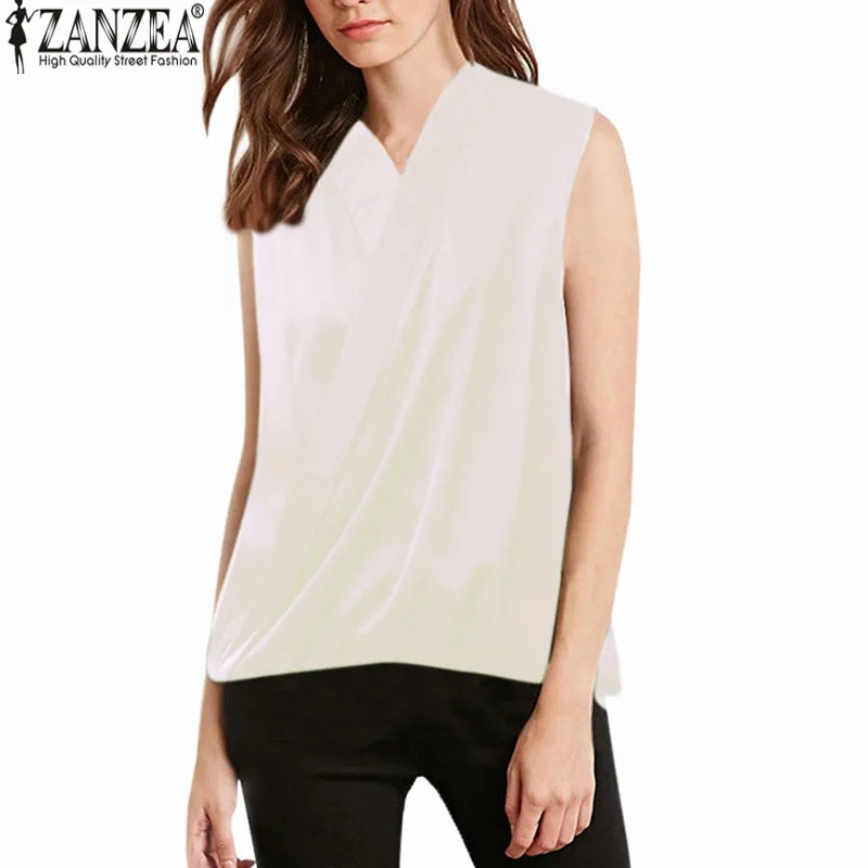 Online Buy Wholesale sleeveless wrap blouse from China