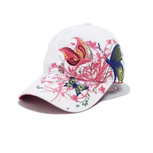 Новая мода Китай Стиль Бейсбол Кепки Мода Досуг Цветы Шапки Винтаж Регулируемый Бейсбол шляпа Кепки для Для женщин 2 цвета