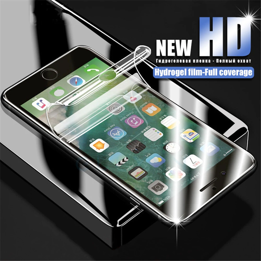 

6D Soft Hydrogel Film For iPhone X XS Max XR 8 Plus 8 7 6 6S Plus 7 Plus Full Cover Screen Protector Protective Film Not Glass