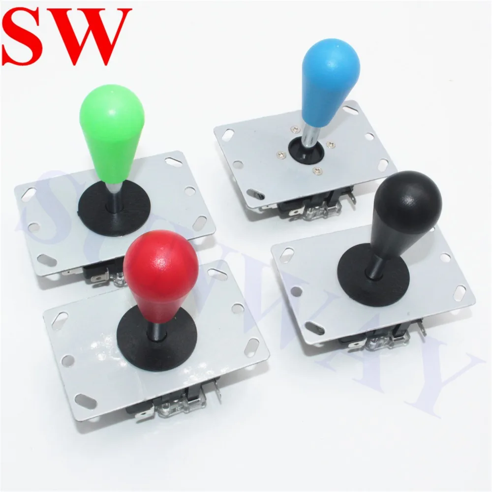 2Pcs Sanwa joystick Oval ball top Arcade Sanwa joystick with microswitch 4/8 Way Joystick Fighting Stick Parts for Game Arcade