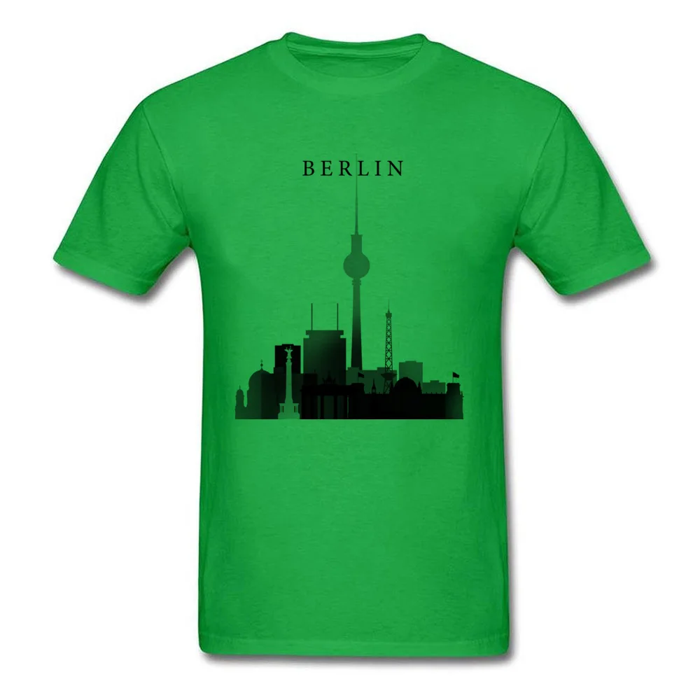Group Berlin Graphic Silhouette Men T Shirt 2018 Hot Sale Summer Autumn T Shirt Crew Neck 100% Cotton Fabric Tops Tees Berlin Graphic Silhouette green
