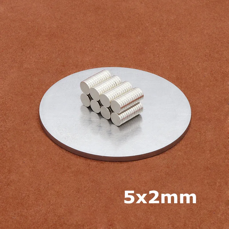 

100Pcs/lot 5*2 mm N35 Disc Rare Earth Neodymium NdFeB Mini Permenant Round Magnets Craft Model 2018 New 5 x 2 mm