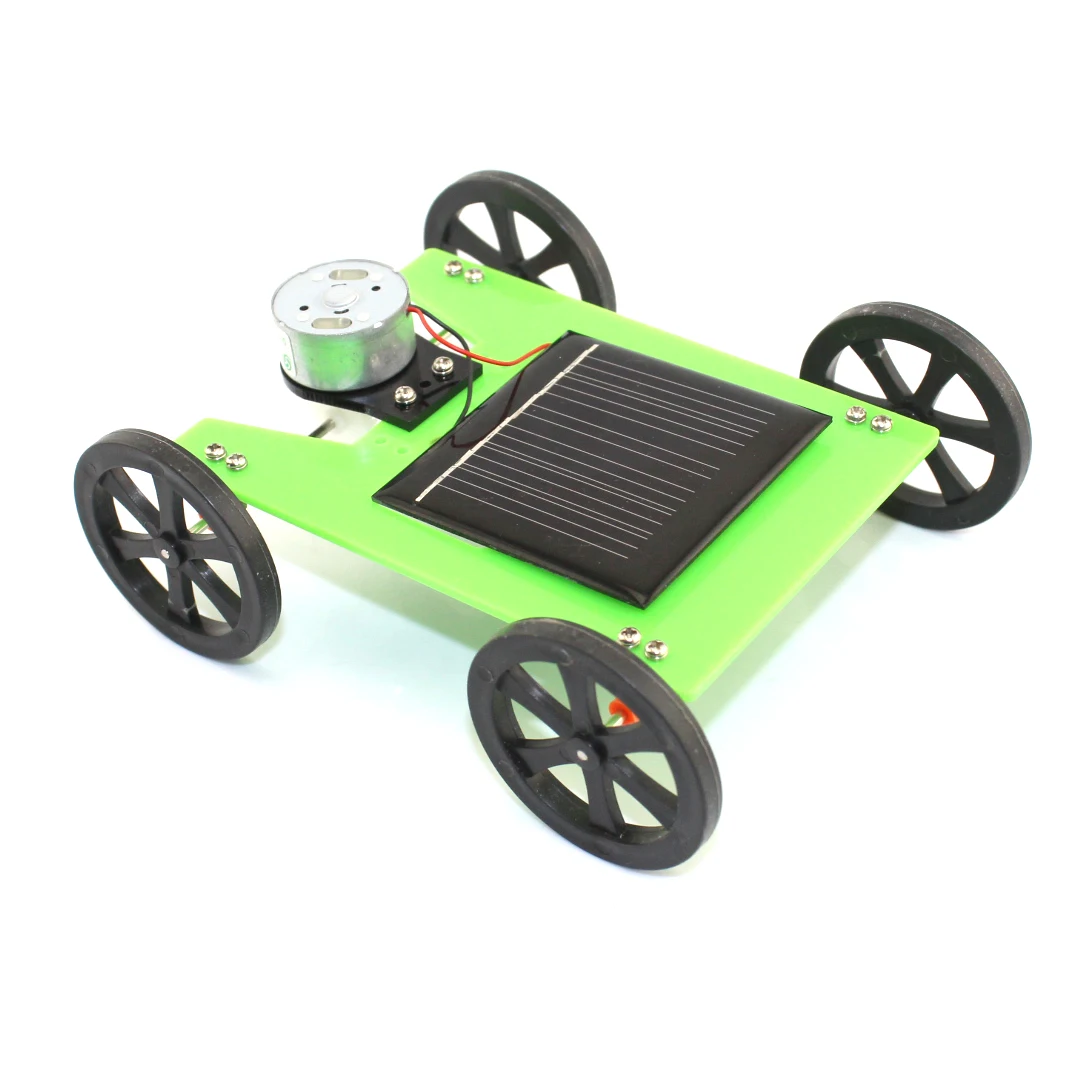 Goedkoop 2017 Grappige Mini Solar Toy Powered Speelgoed DIY Auto Model Kit 13*4.6*10 cm Kinderen Educatief Hobby gadget Monteren Materiaal Building