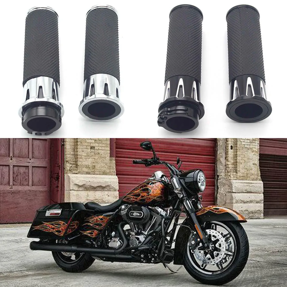 1 пара мотоцикл велосипед 25 мм руль ручки алюминий резина для Harley Sportster 883 Dyna Softail