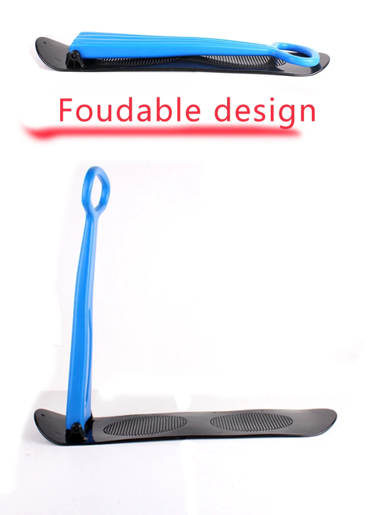 Adult kids snow tube vison scooter Ski outdoor children's veneer folding skiing skating (12)