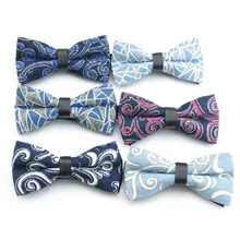 Синяя мужская Бабочка Свадебная мода стиль большой цветок золото и серебро с черными полосками темно-синий галстук-бабочка, бант gravata