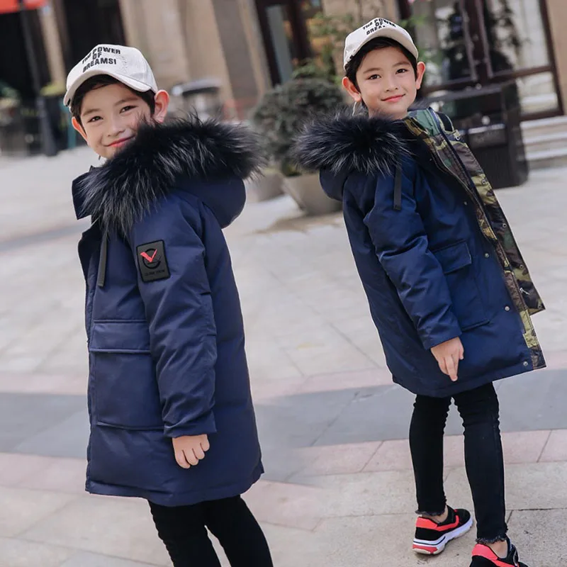 

Kids White Duck Down Jacket Teenager Clothes Children Winter Hooded Jacket for Boy Thick Warm Parka Outerwear Boy Coat Snowsuit