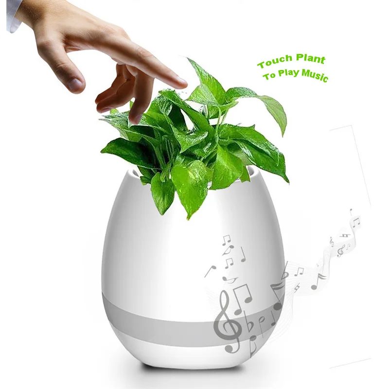 

New Bluetooth Speaker Smart Colorful Piano Music Flower Pot Touch Induction Creative Gift Indoor Green Plant Music Potted Plant