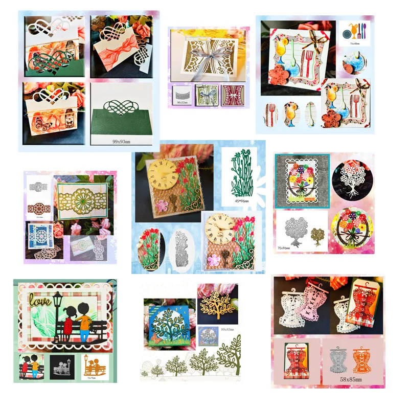 

New Flowers Tree Pattern Metal Cutting Dies for Scrapbooking DIY Album Embossing Folder Paper Card Maker Template Decor Stencils