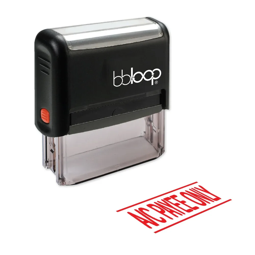 BBloop &quotA/C PAYEE ONLY&quot Self-Inking Stamp Rectangular. Laser Engraved. RED | Дом и сад