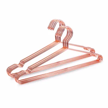 

Hangerlink Rose Gold Metal Clothes Shirts Hanger with Groove, Heavy Duty Strong Coats Hanger, Suit Hanger (20 pcs/Lot)