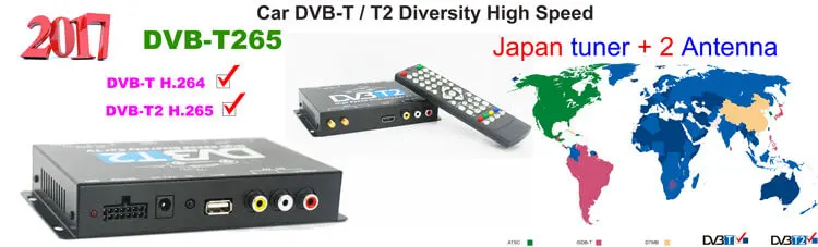 HD ТВ автомобильный DVB-T265 Германия DVB-T2 H.265 HEVC мульти PLP цифровой ТВ приемник автомобильный D ТВ коробка с двумя антенна тюнера Freene