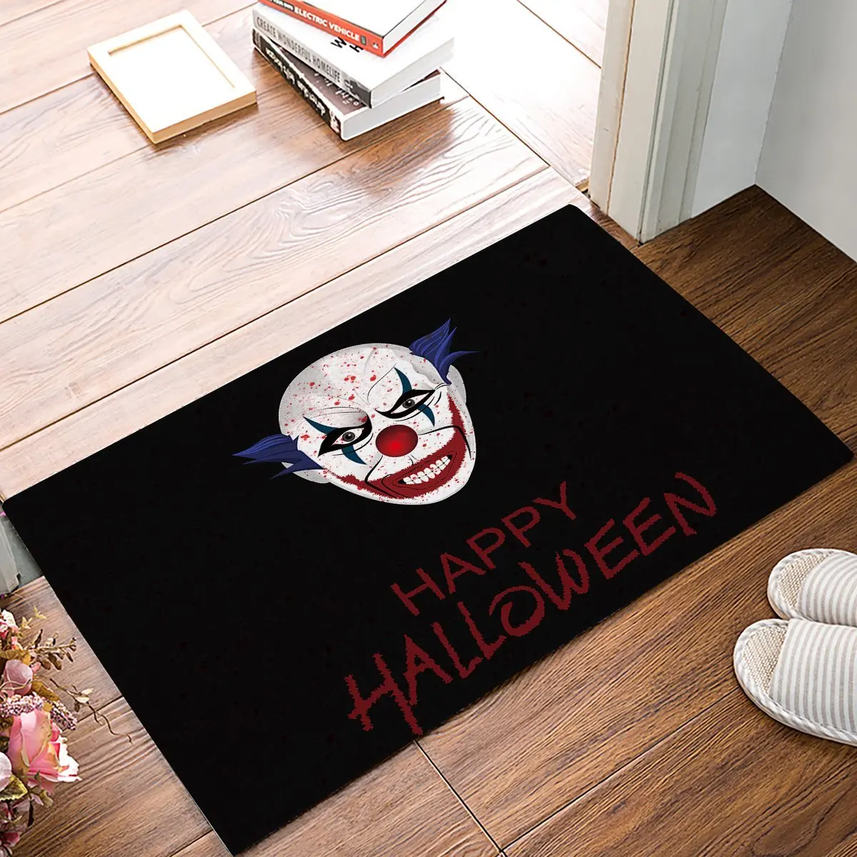 Clown Happy Halloween Door Mats Kitchen Floor Bath Entrance Rug Mat