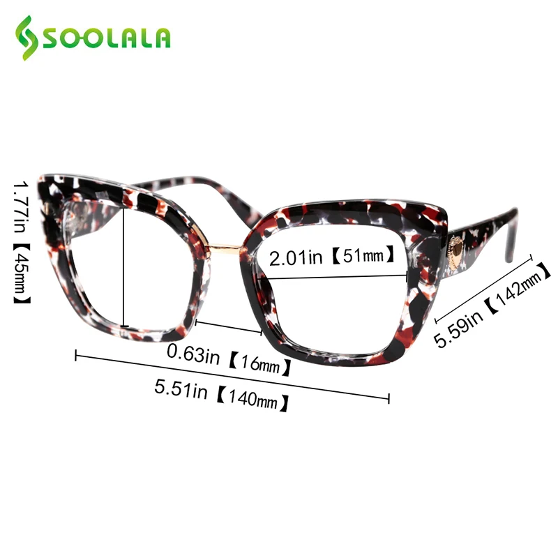 Preise SOOLALA Süße Katze Auge Platz Lesebrille mit Herz Arme Frauen Hyperopie Presbyopie Brillen + 1,0 1,25 1,5 1,75 zu 4,0