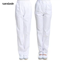 Sanxiaxin новая медицинская одежда летние медсестры медицинские синие розовые белые штаны для медсестры эластичные поясные Рабочие Штаны для медсестры женские