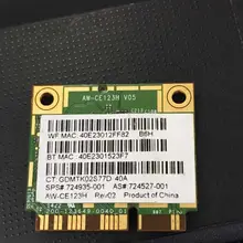 AzureWave AW-CE123H BCM4352 BCM94352HMB Половина мини PCI-express 802.11AC 867 МГц Беспроводная Bluetooth карта SPS: 724935-001 для hp