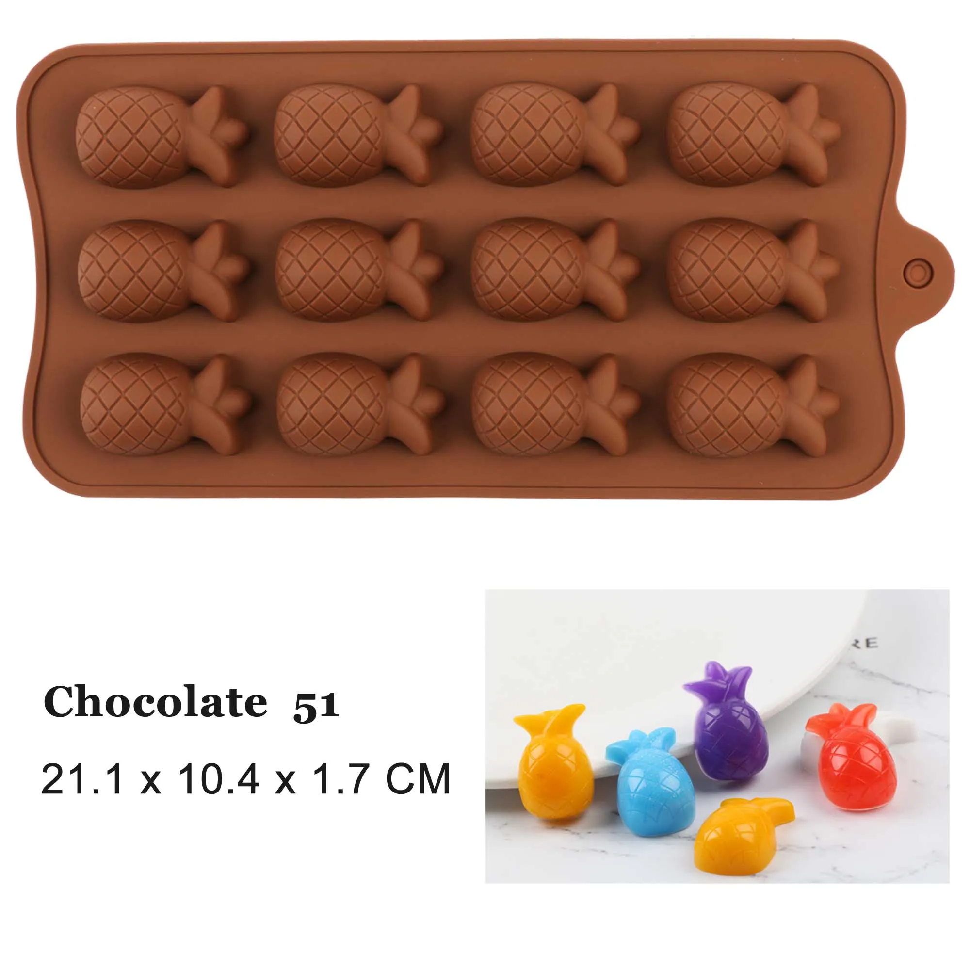 Hot Durable Pineapple Shape Ice Tray Cake Cookies Decorating Mat Chocolate Mould