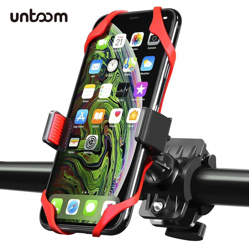 

Universal Bike Bicycle Mobile Phone Holder Anti-Slip Motorcycle Handlebar Mount for iPhone X Xs Max Samsung Huawei Xiaomi Redmi