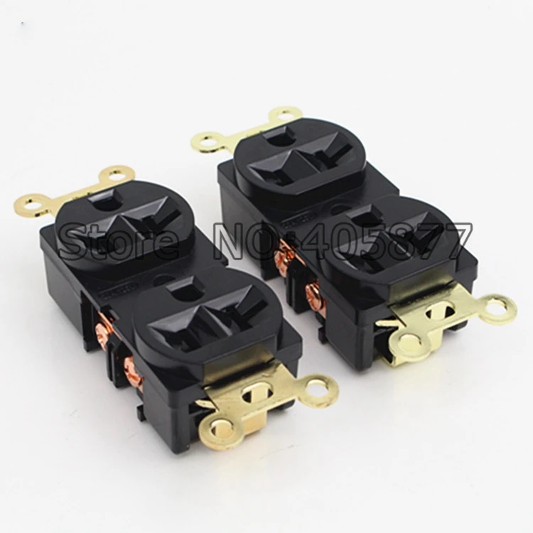 2 шт. высококачественные позолоченные розетки питания AC US|outlet socket|wall outlet socketsocket