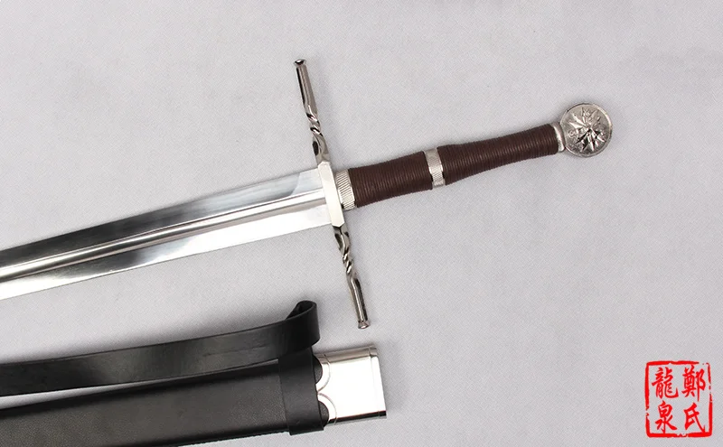 Game swords Replica Geralt of Rivia Blade Real Stainless Steel No Sharp Decorative Sword