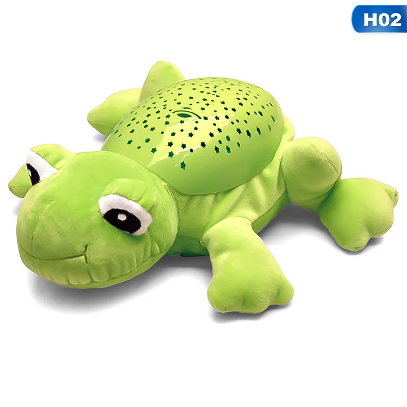 Детский светодиодный светильник для сна с набивным животным, светодиодный ночник, плюшевые игрушки с проектором, детские игрушки - Цвет: H02