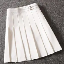 Women high waist PREPPY STYLE Spring summer kawaii Denim solid a-line sailor Skirts Japanese school uniform Mini Skirts