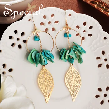 

Special Fashion Enamel Drop Earrings Flower Long Earrings Morning Glory Gold Pearl Jewelry Gifts for Women S1859E